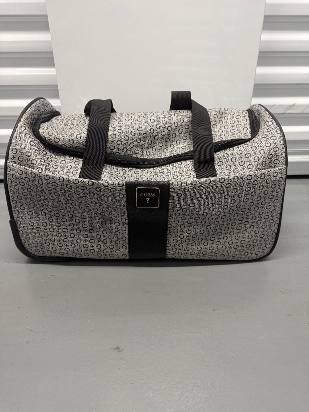 GUESS Monogram Rolling Duffel Travel Bag Wheeled Luggage